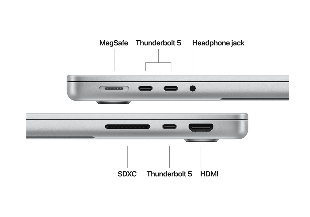 Apple MacBook Pro (2026) 14 inch M5 Max (18CPU/32GPU) 36 GB 2TB Silver QWERTY