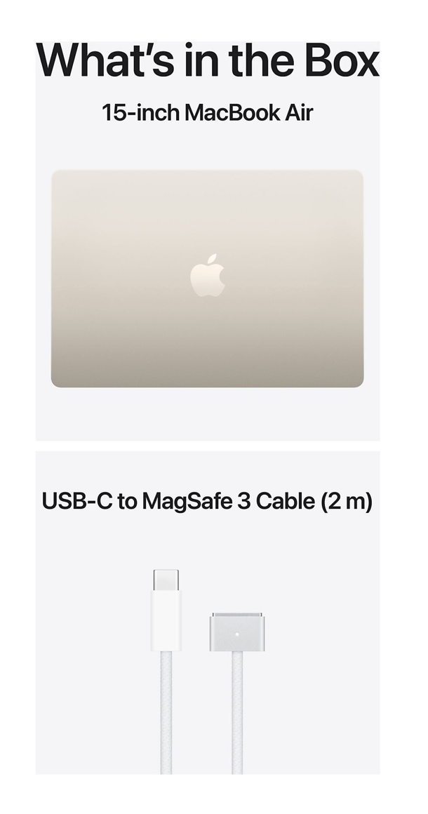 Apple MacBook Air (2026) 15 inch M5 (10CPU/10GPU) 16GB 512GB Starlight QWERTY