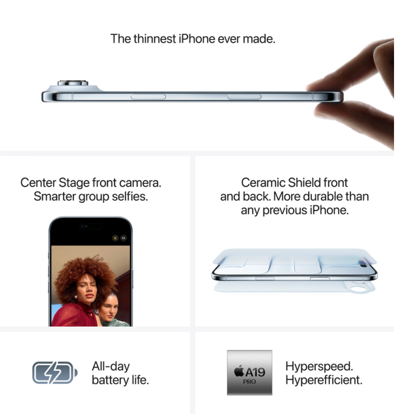 Apple iPhone Air 256GB Zwart