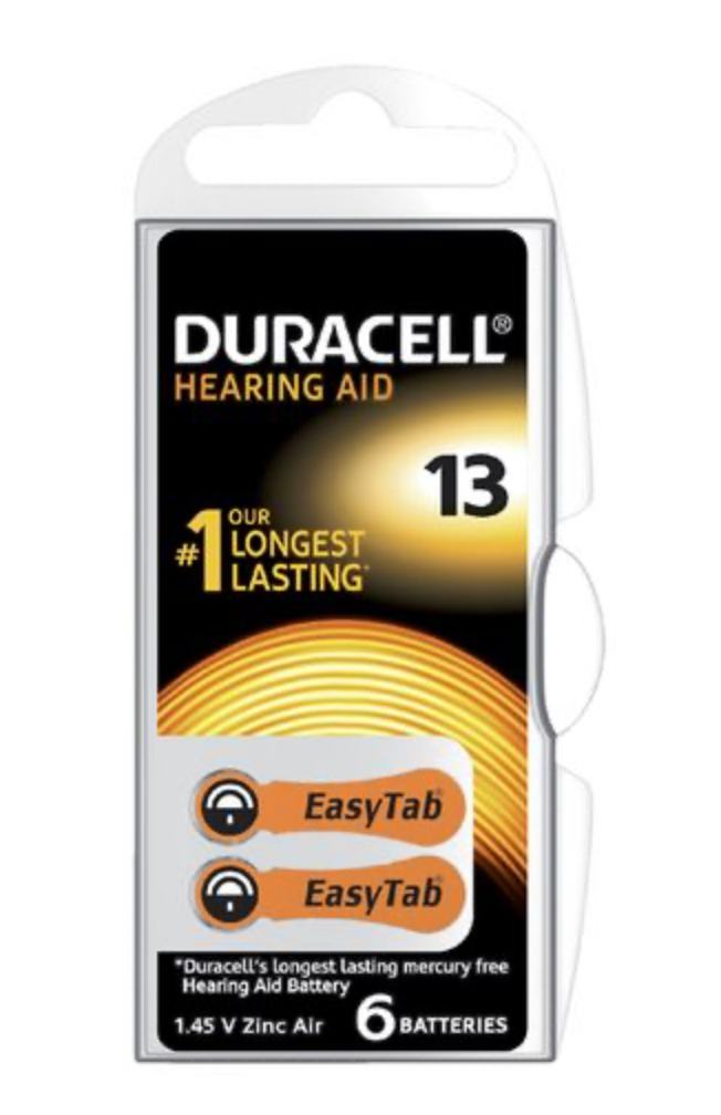 Duracell hoortoestelbatterijen DA13, blister van 6 stuks