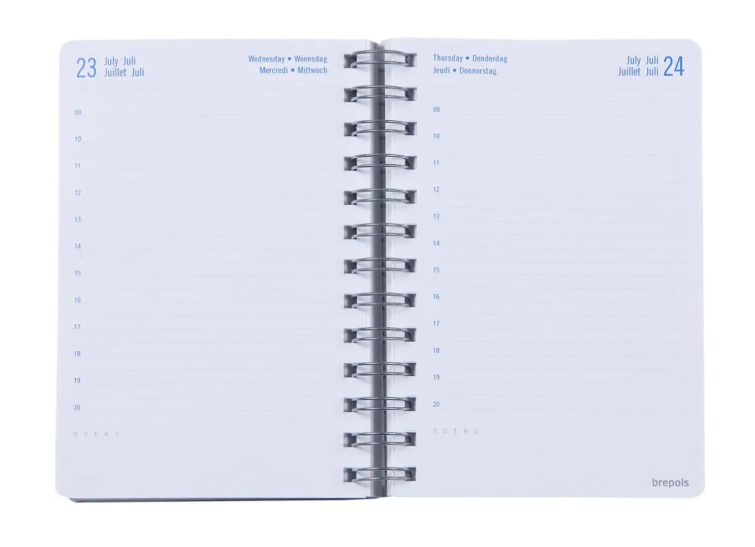 Brepols schoolagenda Wire-O, zwart, 2025-2026