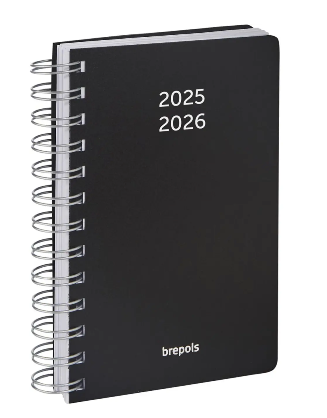 Brepols schoolagenda Wire-O, zwart, 2025-2026