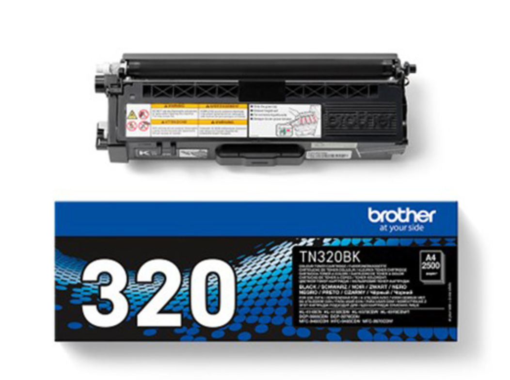 Brother toner, 2.500 pagina's, OEM TN-320BK, zwart