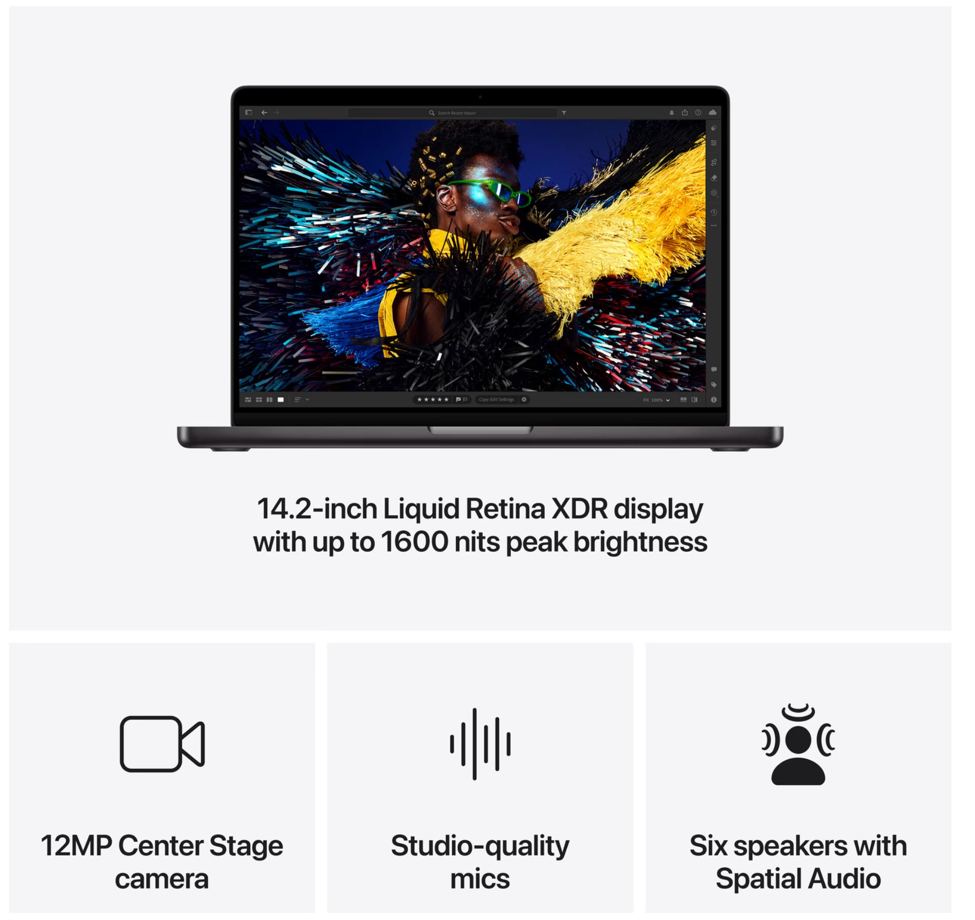 Apple MacBook Pro 14 inch (2024) M4 (10 core CPU/10 core GPU) 24GB/1TB Spacezwart QWERTY