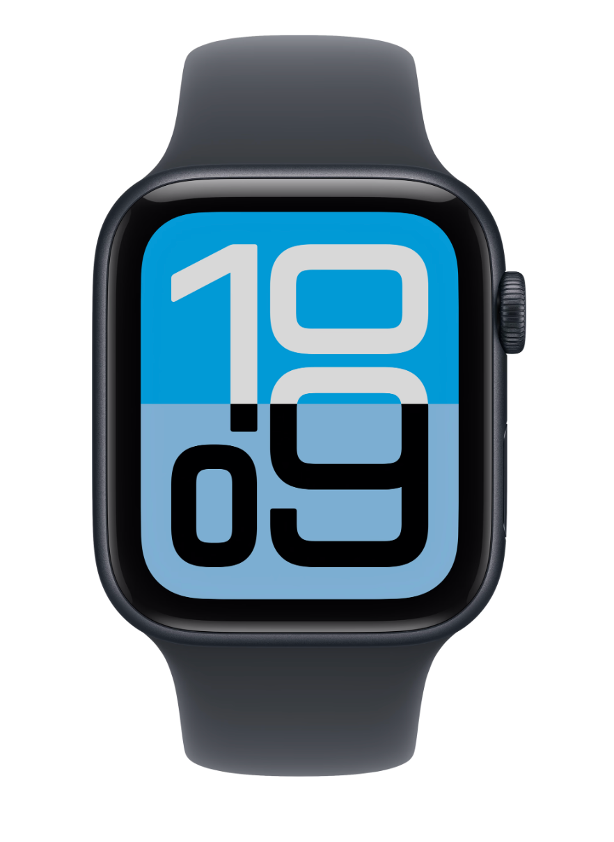 Apple Watch SE (2025) Cellular 44mm Midnight Sportband M/L