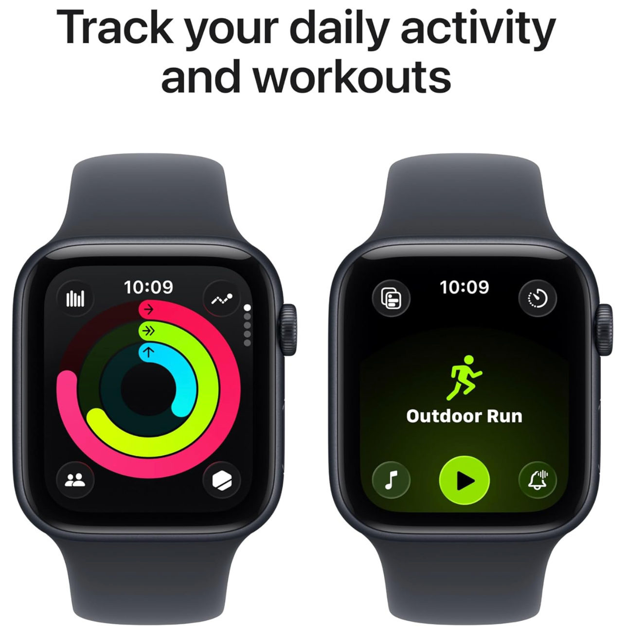 Apple Watch SE (2025) Cellular 44mm Midnight Sportband M/L