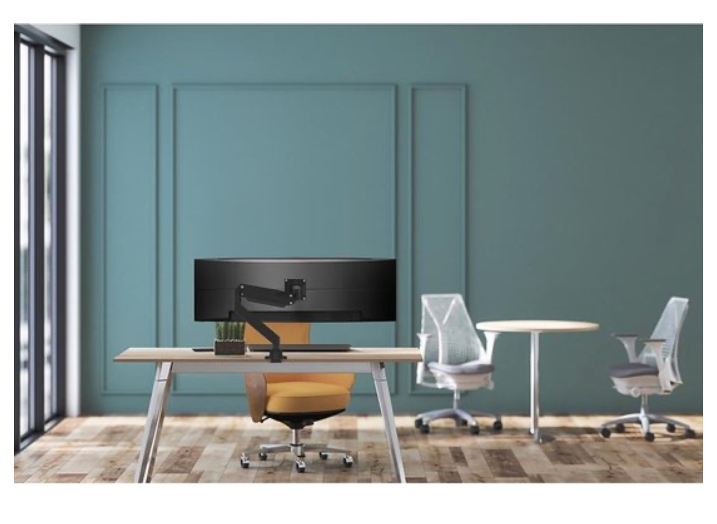 Neomounts NM-D775BLACKPLUS Monitorarm 10-49" - gasveer - Topfix - 180°-stop