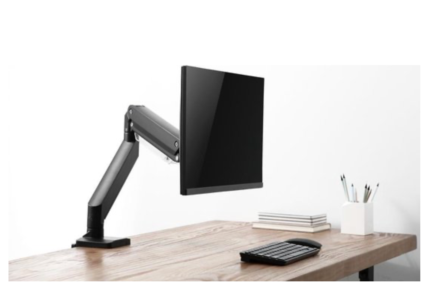 Neomounts NM-D775BLACKPLUS Monitorarm 10-49" - gasveer - Topfix - 180°-stop