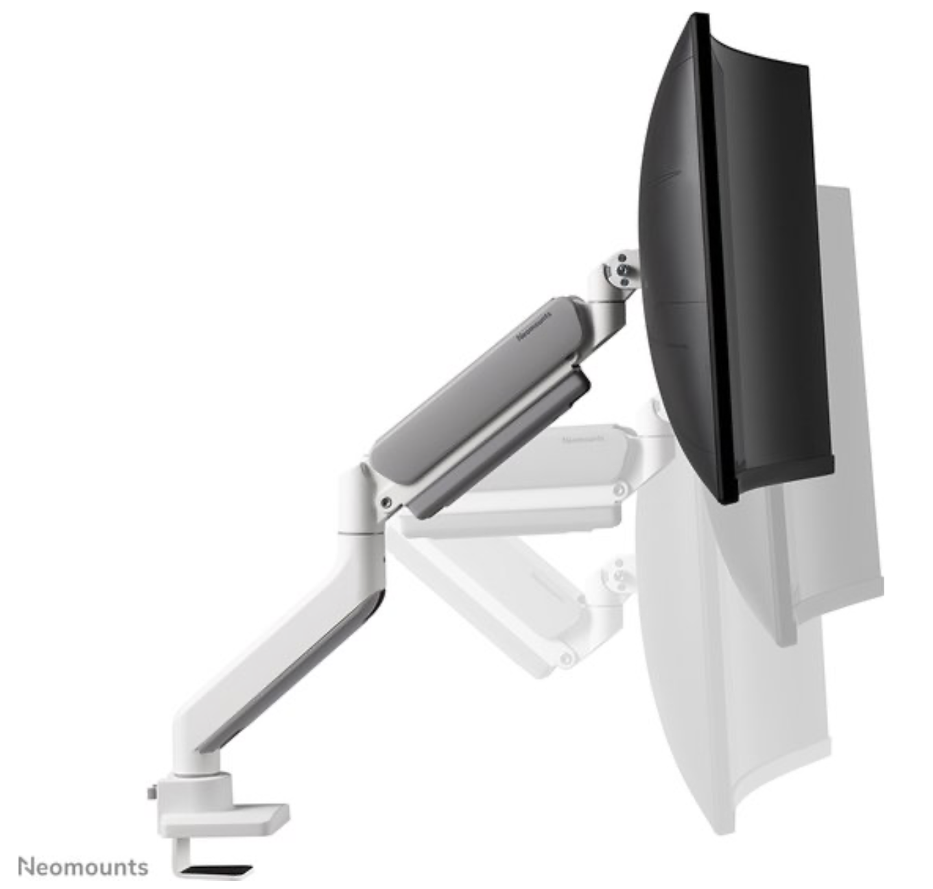 Neomounts DS70PLUS-450WH1 Monitorarm 17-49" - gasveer - Topfix - 180°-stop