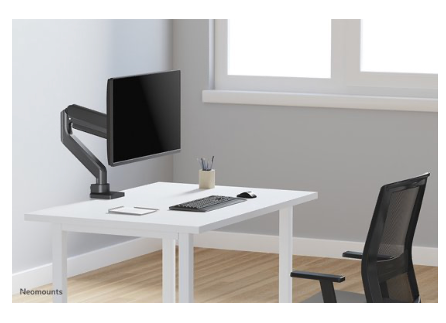 Neomounts DS70-450BL1 Monitorarm 17-42" - gasveer - Topfix - 180°-stop