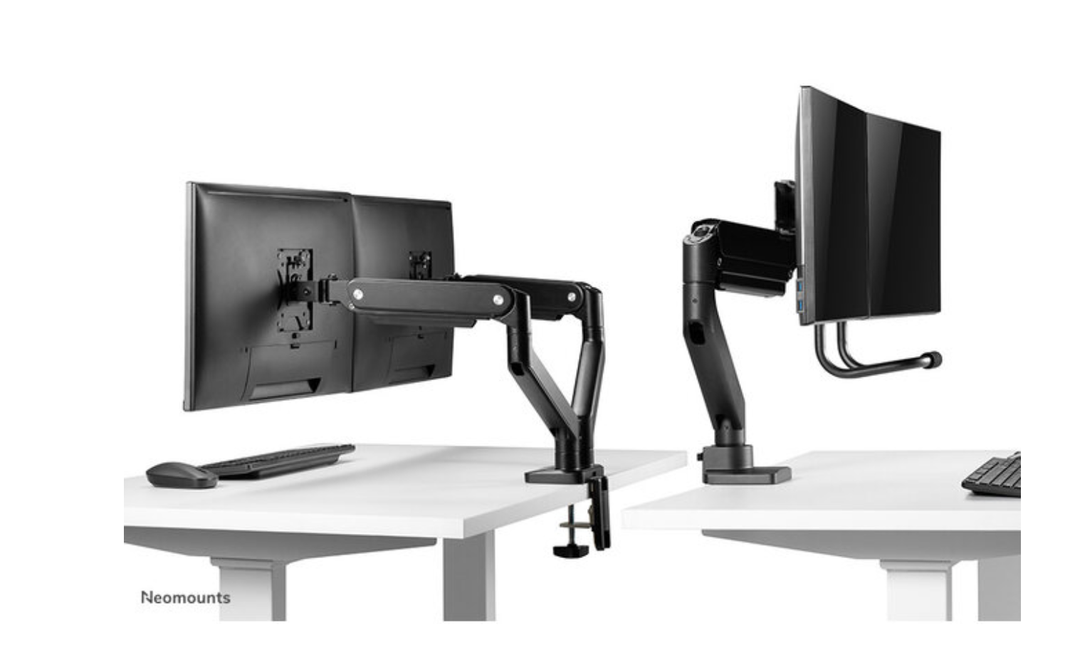 Neomounts DS75-450BL2 Monitorarm 17-32" - gasveer - Topfix - 180°-stop
