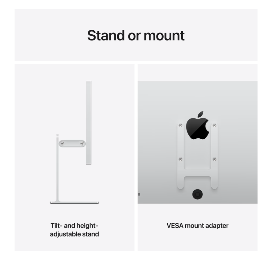 Apple Studio Display XDR (2026) met VESA montage