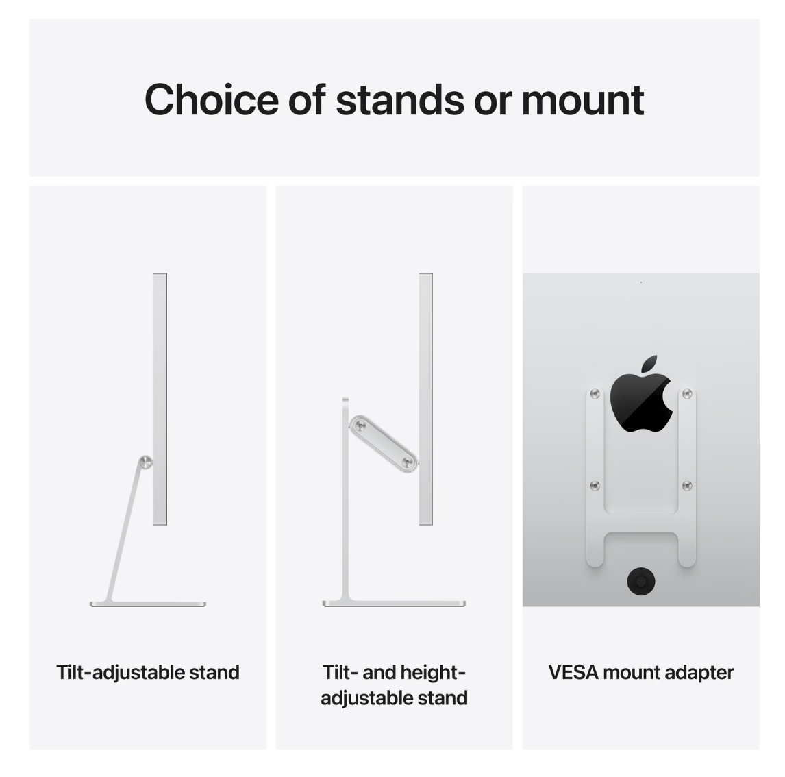 Apple Studio Display Nanotextuur (2026) kantelbare en in hoogte verstelbare standaard