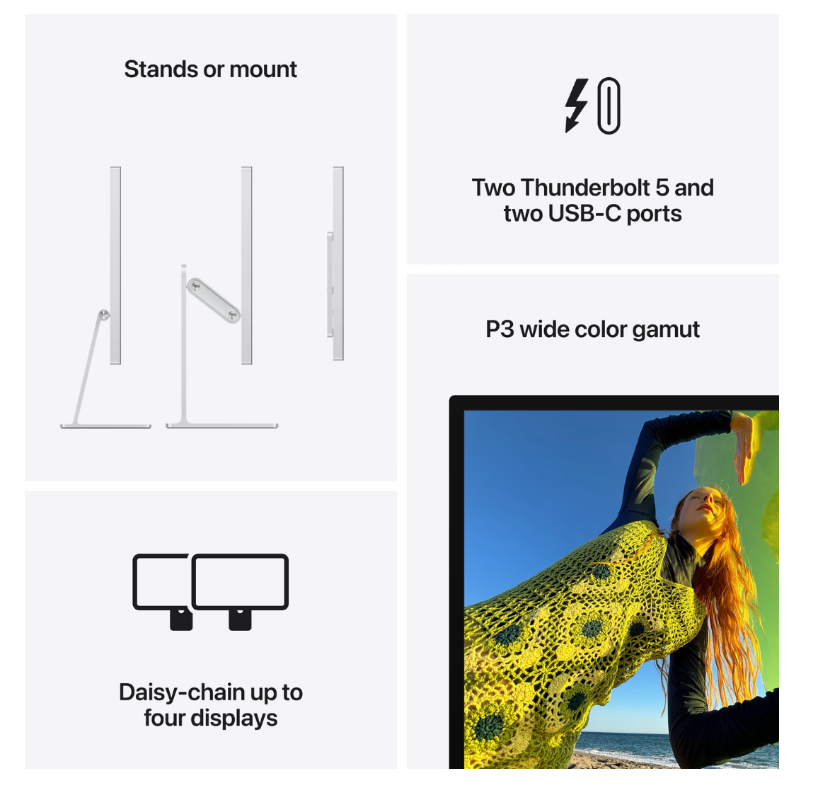 Apple Studio Display Nanotextuur (2026) kantelbare en in hoogte verstelbare standaard