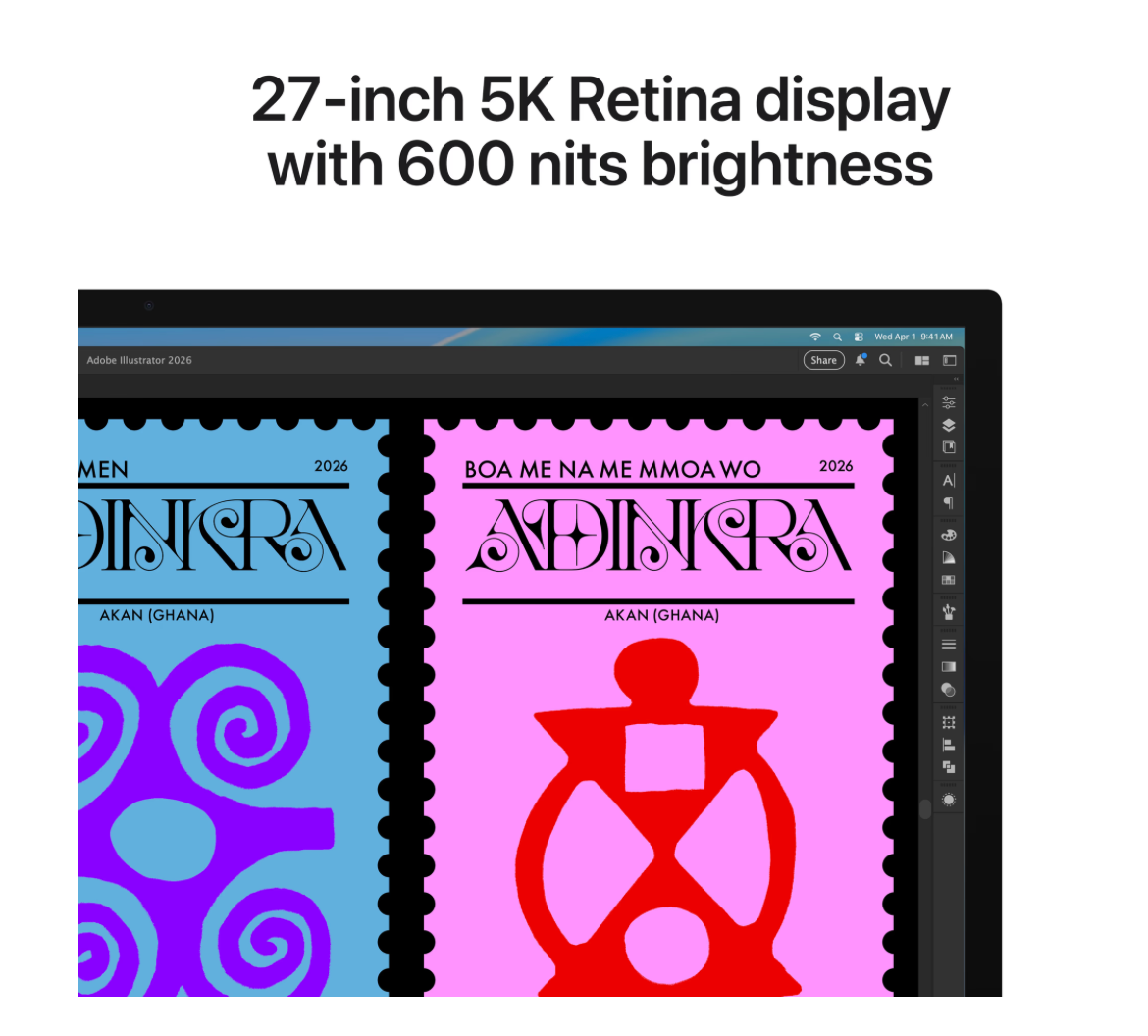 Apple Studio Display Nanotextuur (2026) kantelbare en in hoogte verstelbare standaard