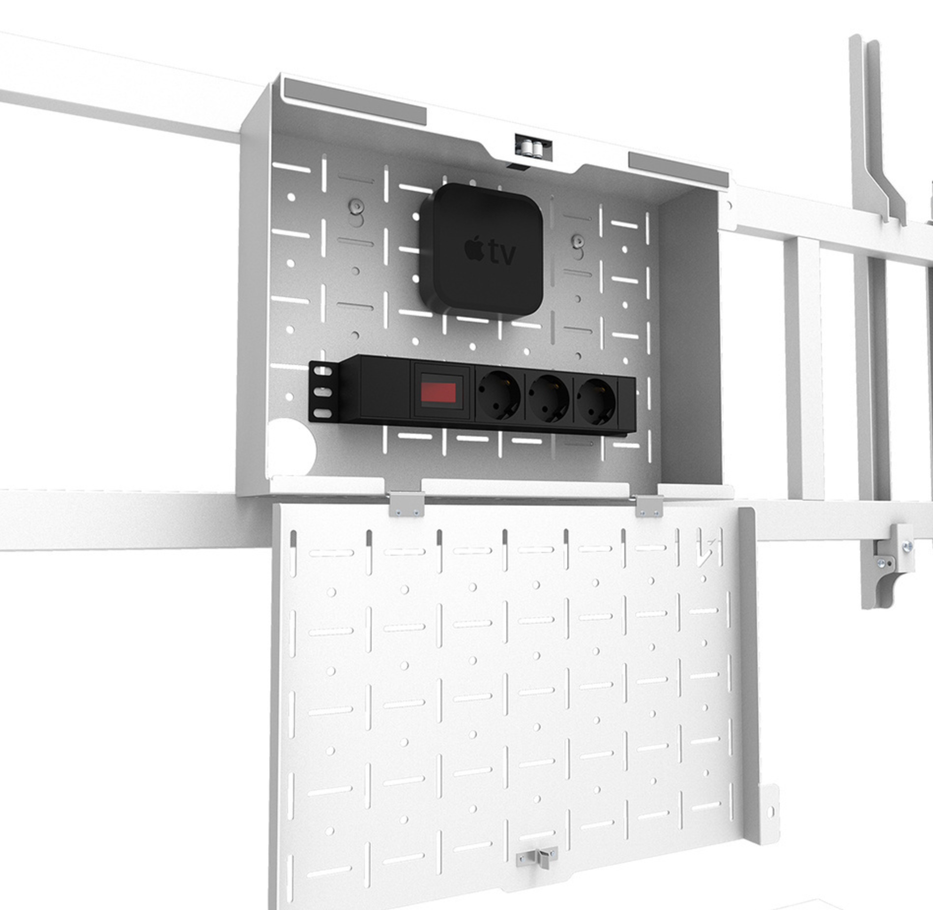 Neomounts FL50-575WH1 TV trolley 65-110" - snelle installatie - TÜV