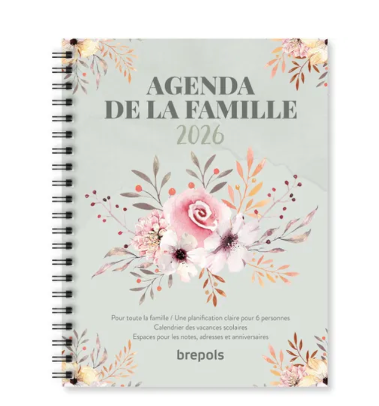 Brepols gezinsplanner, 12 maanden, Franstalig, 2026
