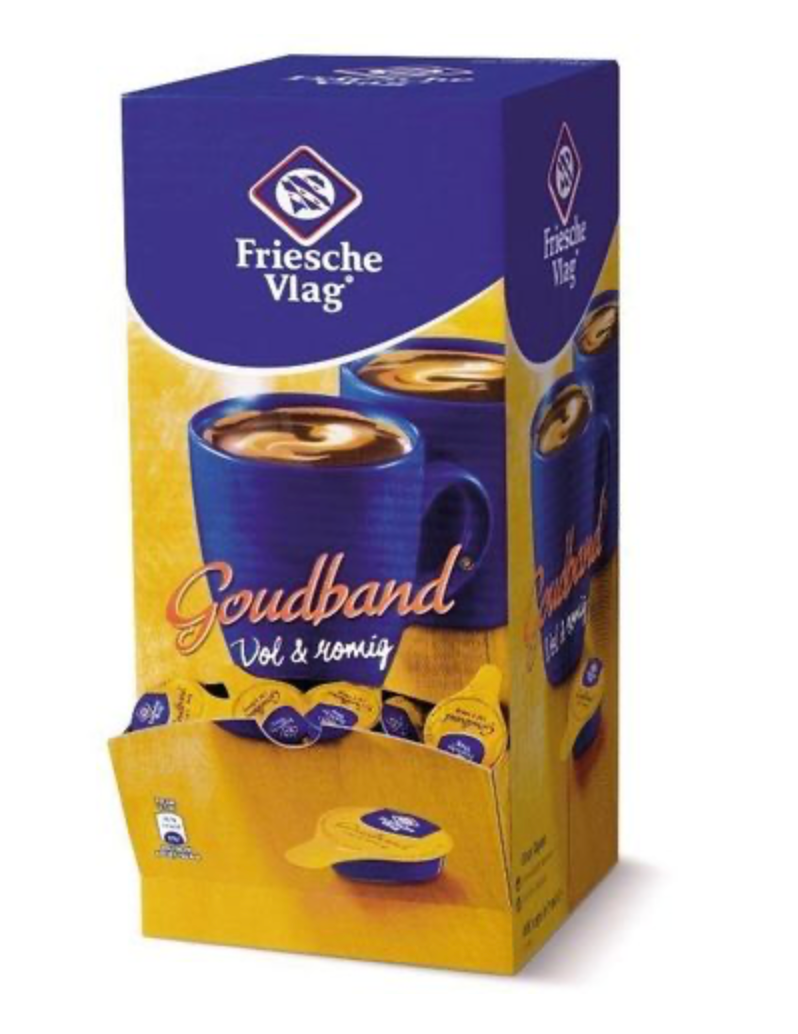 Friesche Vlag Goudband koffiemelk, cupjes van 7 ml, doos van 200 stuks
