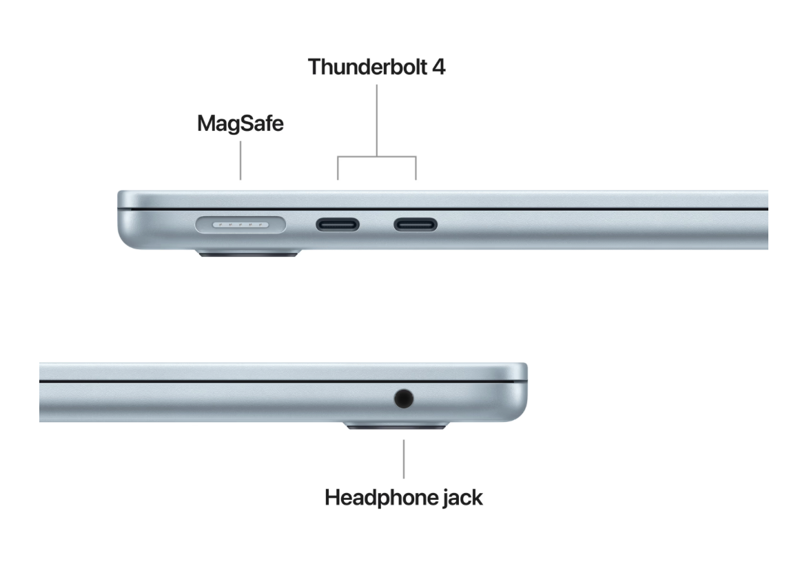 Apple MacBook Air 15 inch (2025) M4 (10 core CPU/10 core GPU) 16GB/512GB Hemelsblauw QWERTY