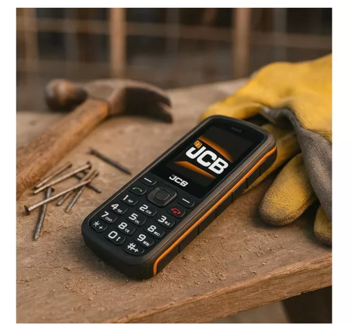 JCB Tradesman 2F 4G Rugged, Waterproof & Floating Phone 128 MB, Black & Yellow