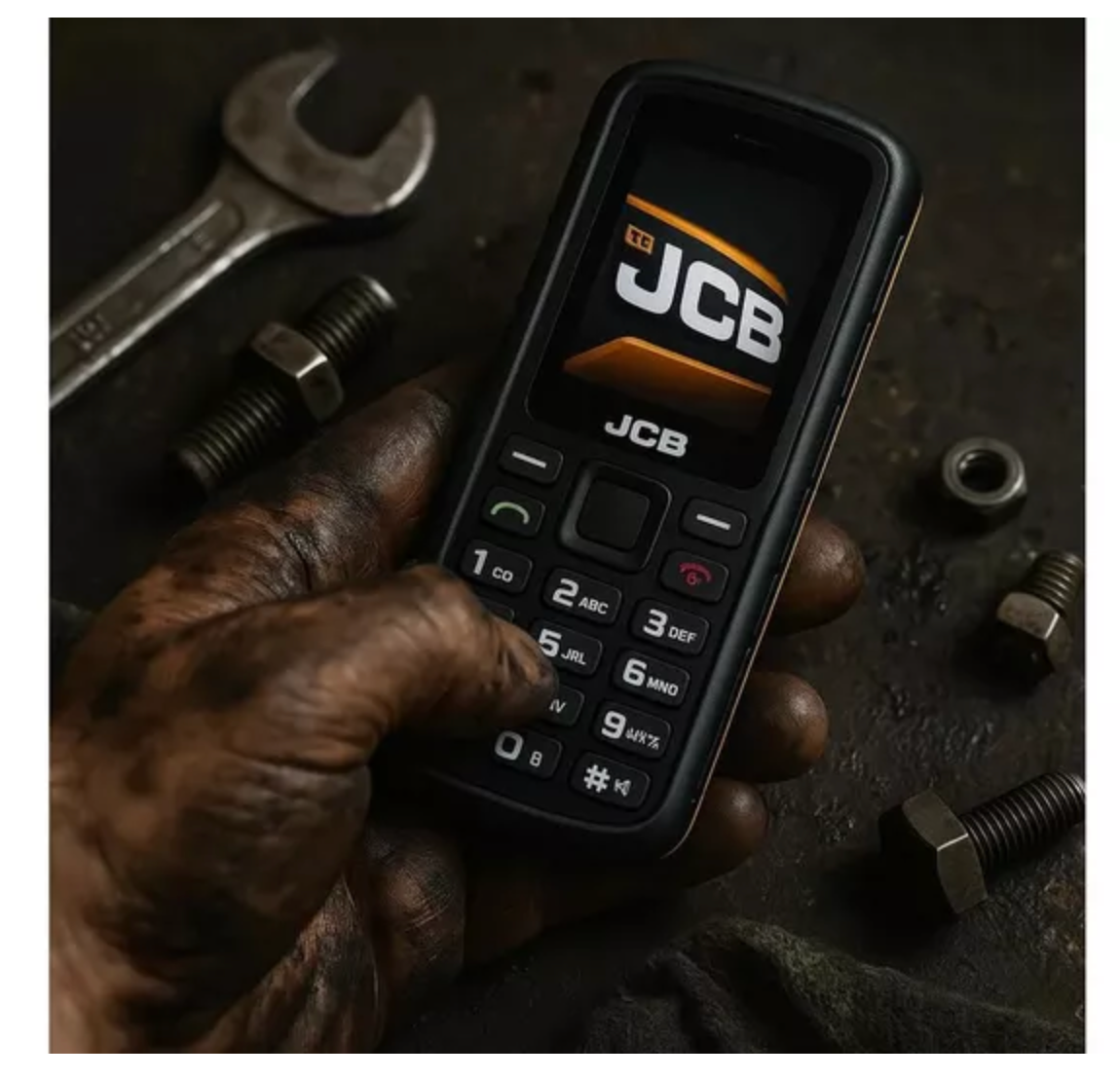 JCB Tradesman 2F 4G Rugged, Waterproof & Floating Phone 128 MB, Black & Yellow