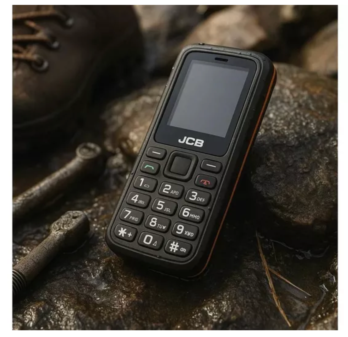 JCB Tradesman 2F 4G Rugged, Waterproof & Floating Phone 128 MB, Black & Yellow