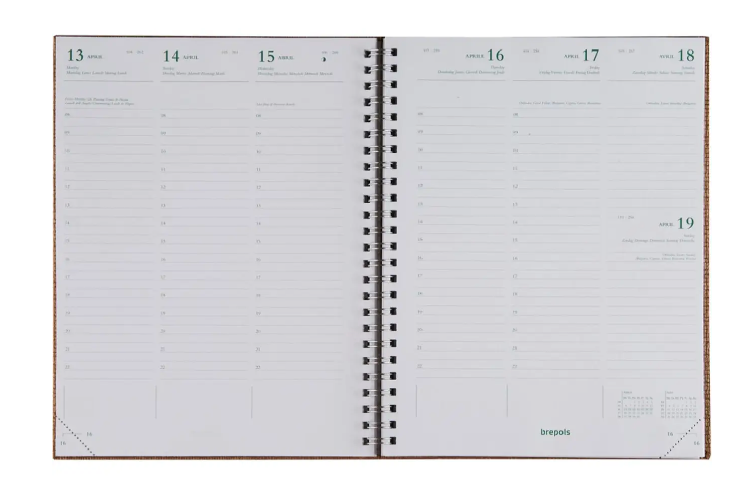 Brepols agenda Ecotiming, Kazar, assorti, 2026, spiraalgebonden