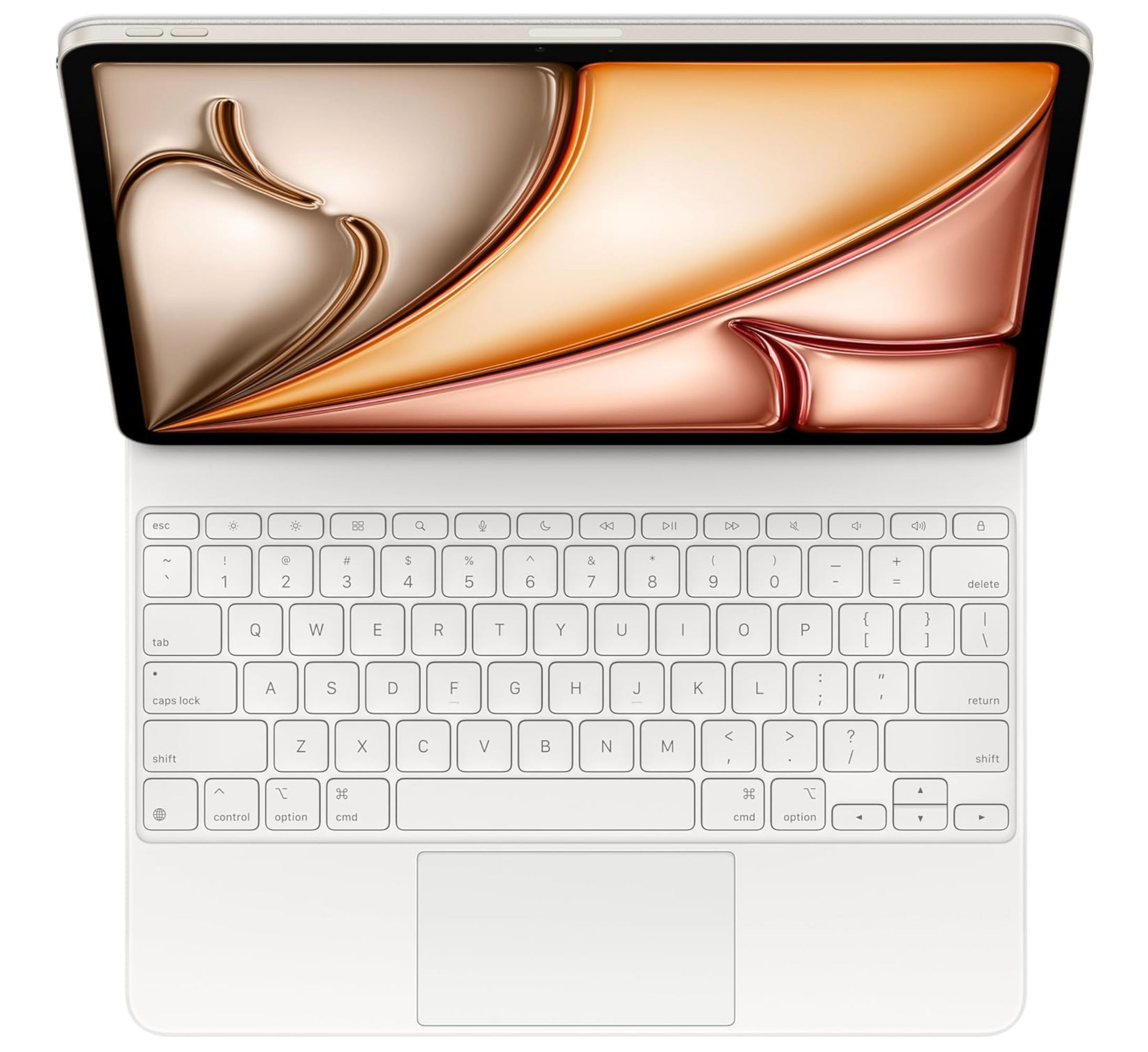 Apple Magic Keyboard-hoes voor de 13-inch iPad Air (M3), comfortabel typen, ingebouwde trackpad, Engels (VS) - Wit ​​​​​​​
