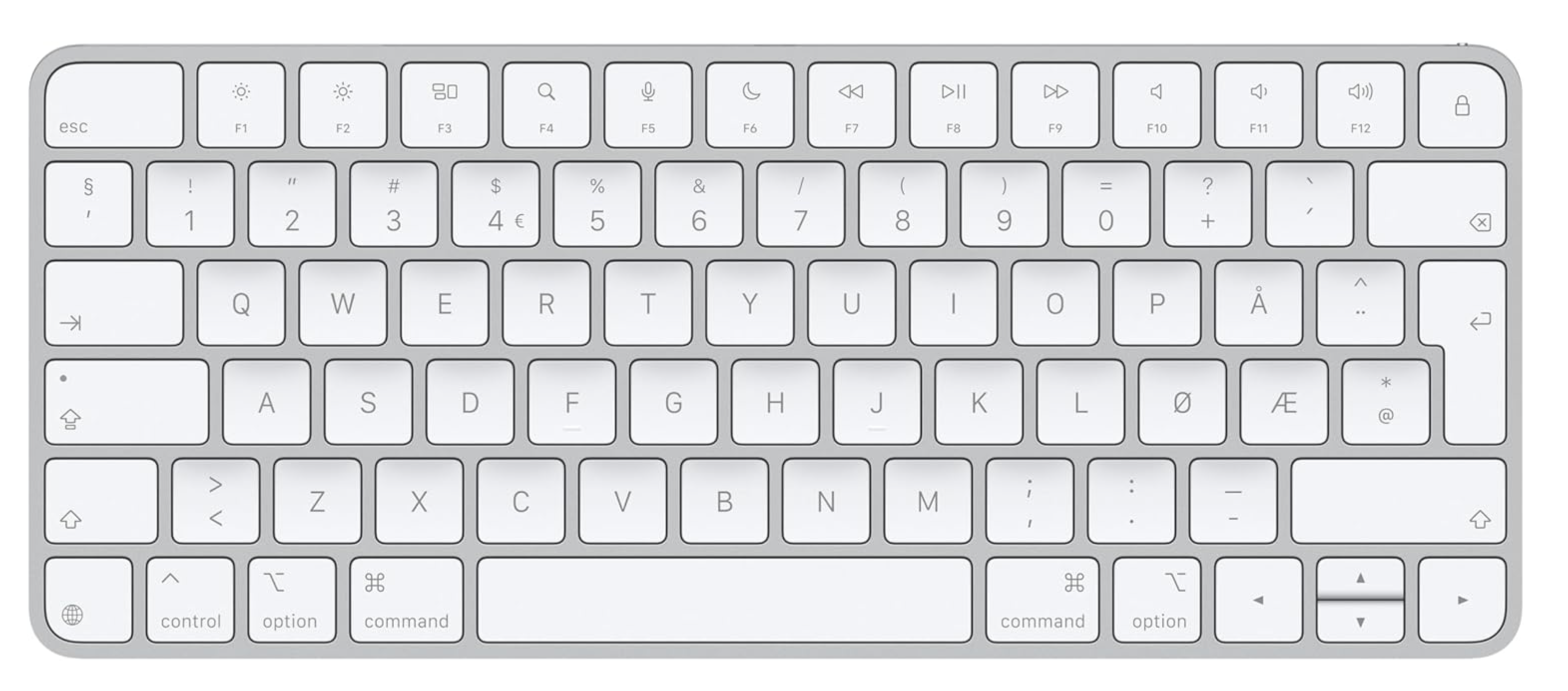 Apple Magic toetsenbord Universeel USB + Bluetooth QWERTY Noors Wit