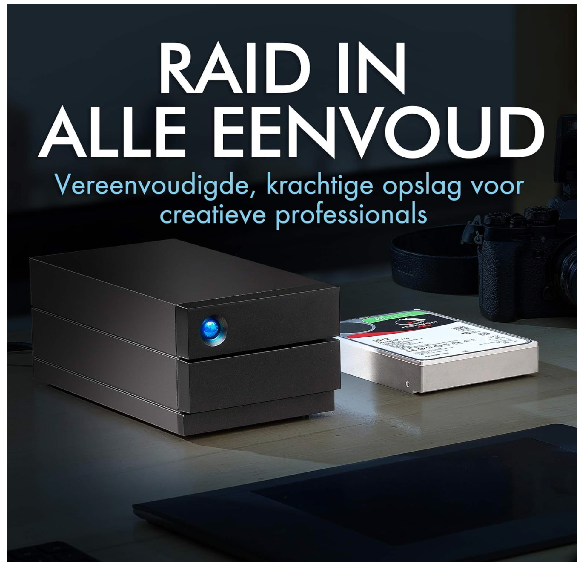 LaCie 2big RAID disk array 36 TB Desktop Zwart