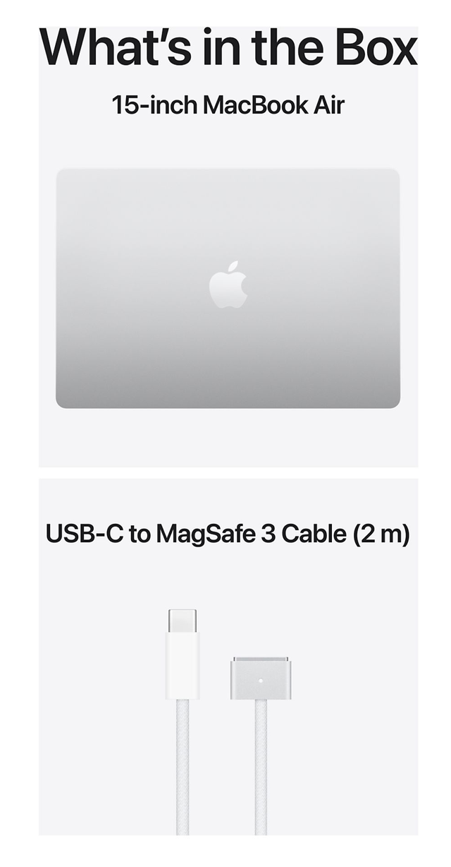 Apple MacBook Air (2026) 15inch M5 (10CPU/10GPU) 24GB 1TB Silver QWERTY