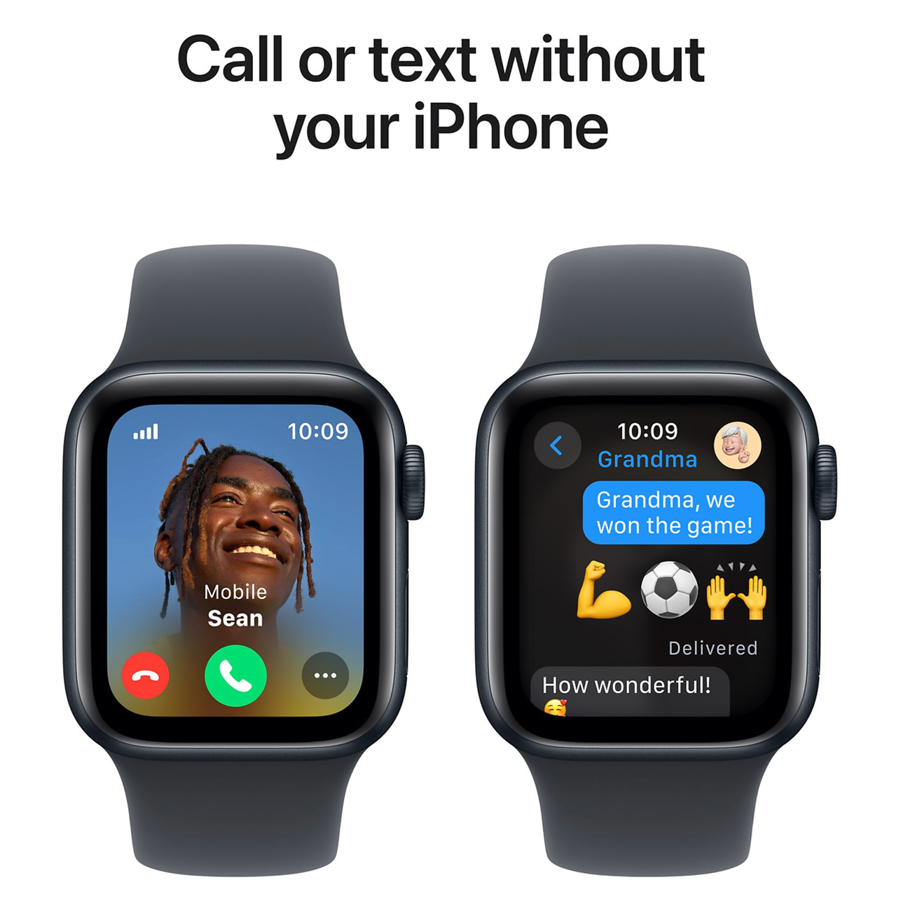 Apple Watch SE (2024) 40mm GPS + Cellular, Sportbandje S/M, Zwart (Zwart)