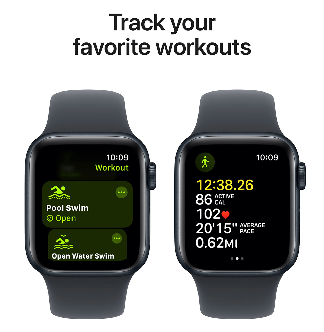 Apple Watch SE (2024) 40mm GPS + Cellular, Sportbandje S/M, Zwart (Zwart)
