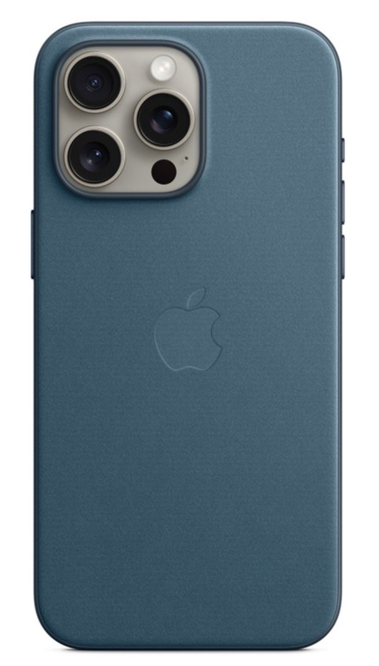 Apple MT4Y3ZM/A FineWoven Case with MagSafe geschikt voor iPhone 15 Pro Max - Pacific Blue