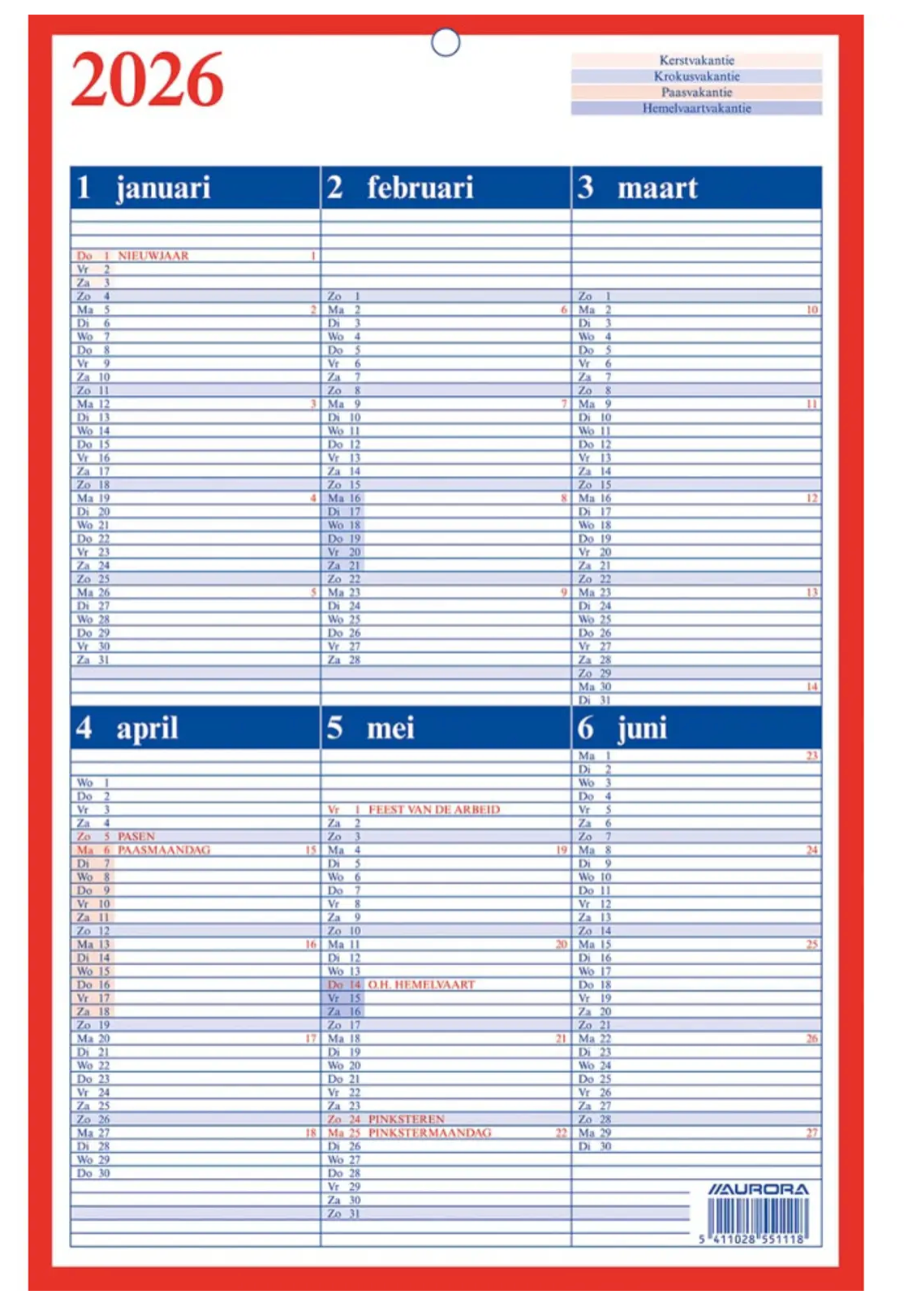Aurora Memento 10 Nederlandstalig, 2026