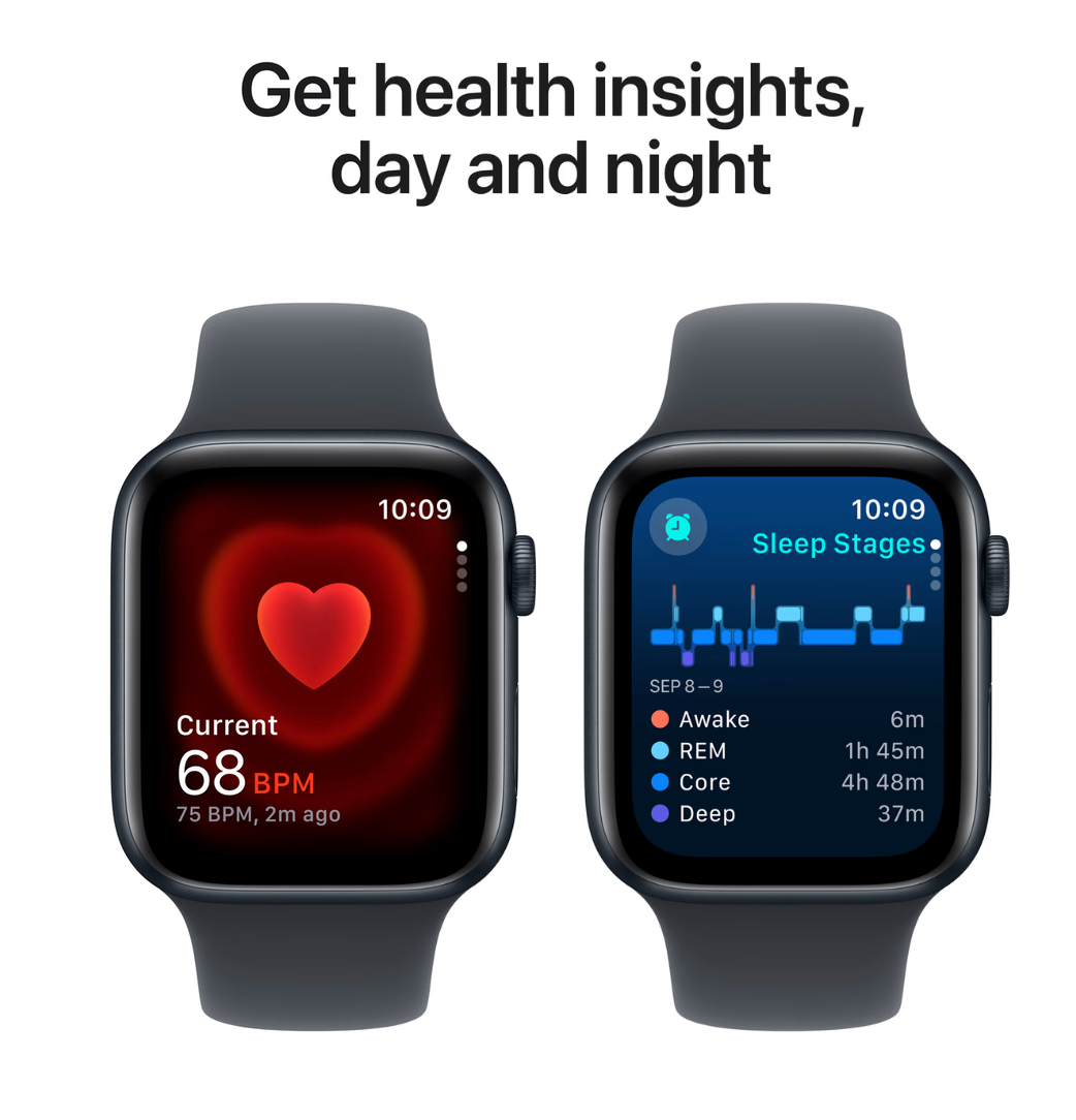 Apple Watch SE (2024) 4G 44mm Midnight Sportband S/M