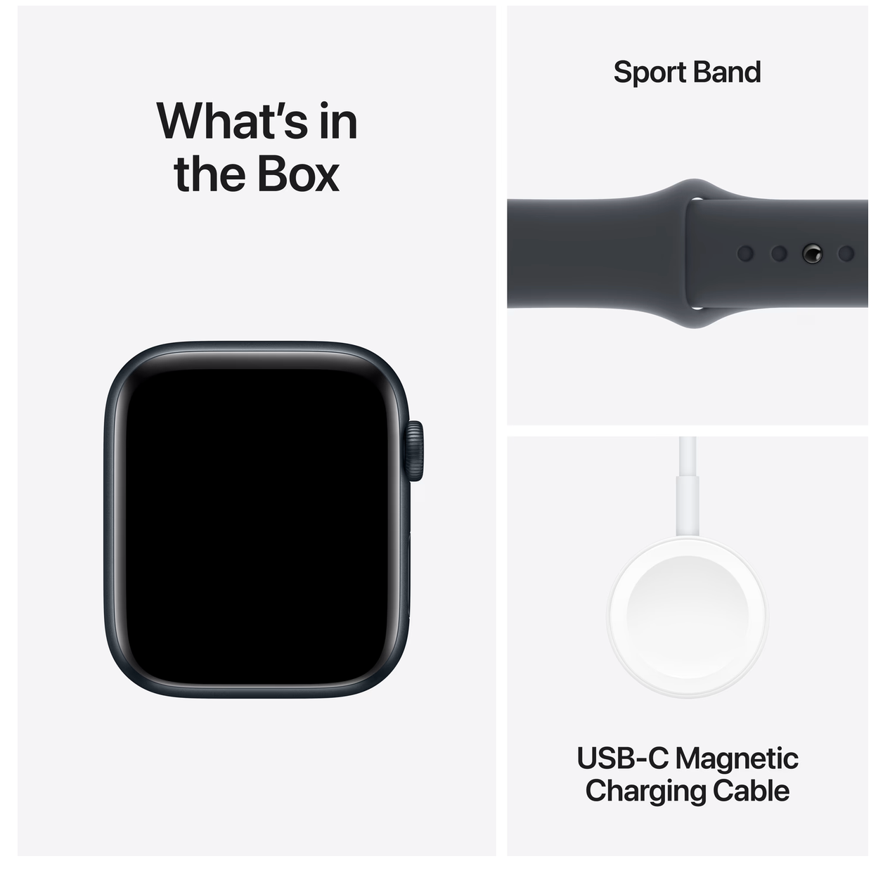 Apple Watch SE (2024) 4G 44mm Midnight Sportband S/M