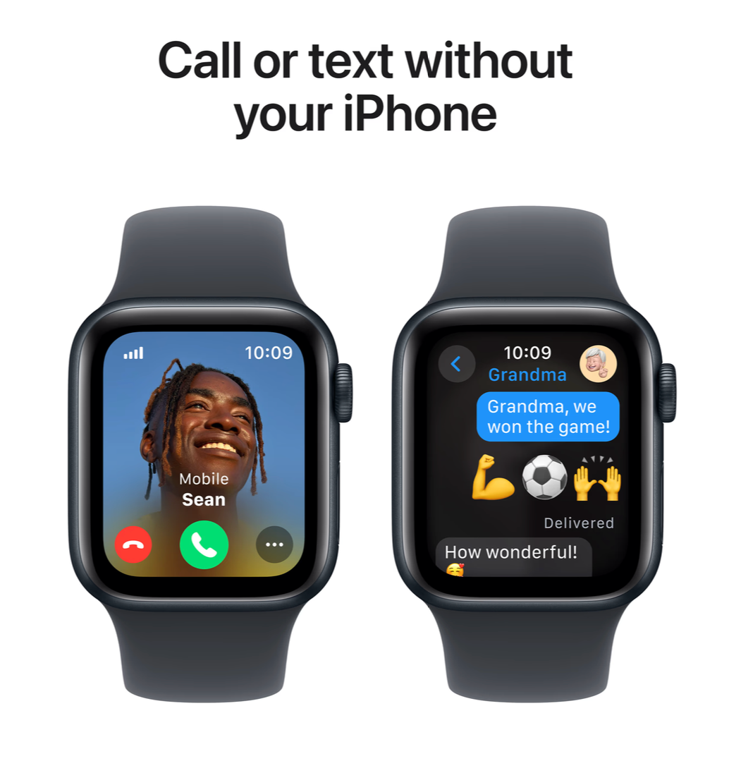 Apple Watch SE (2024) 4G 40mm Midnight Sportband M/L
