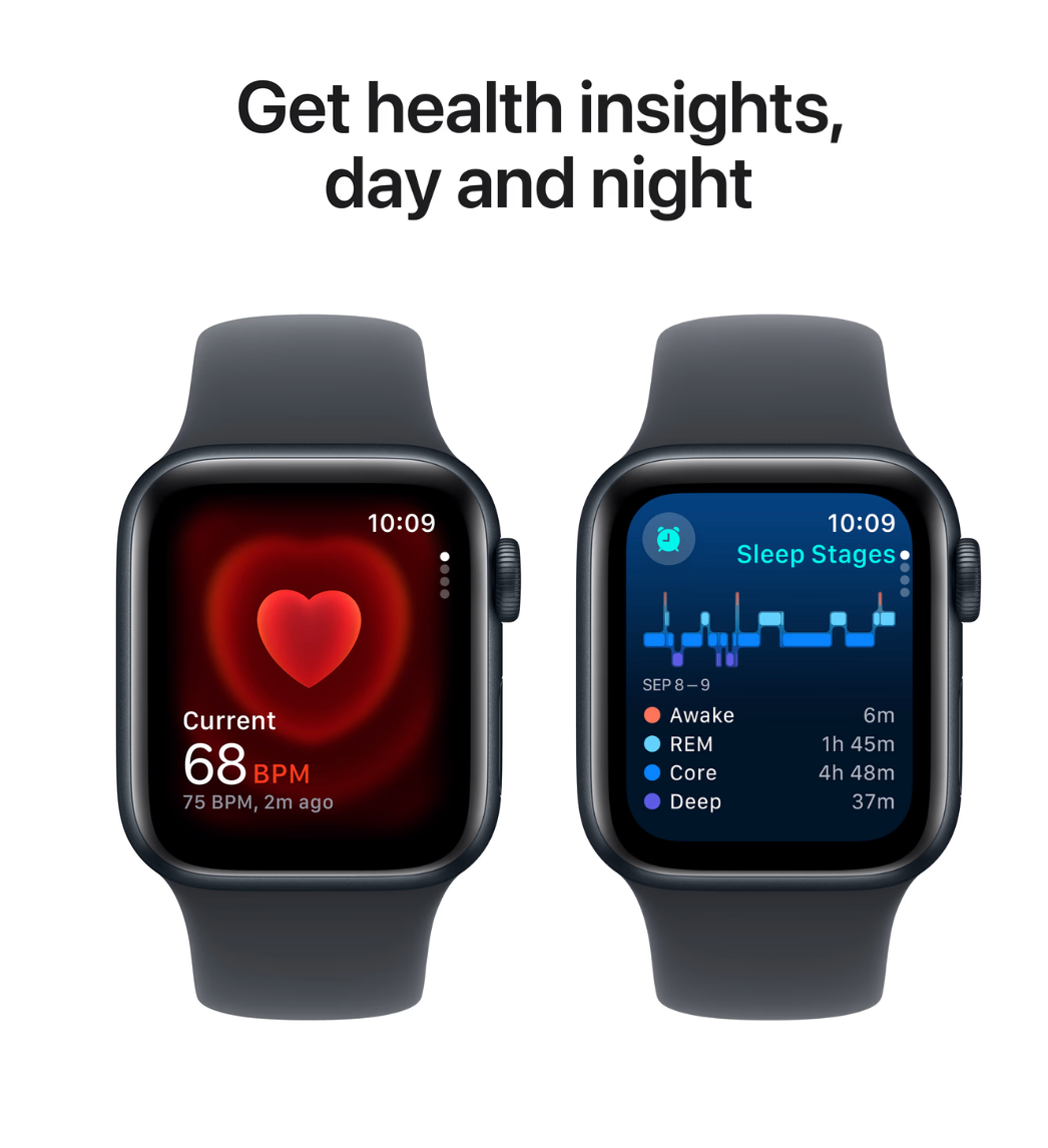 Apple Watch SE (2024) 4G 40mm Midnight Sportband M/L