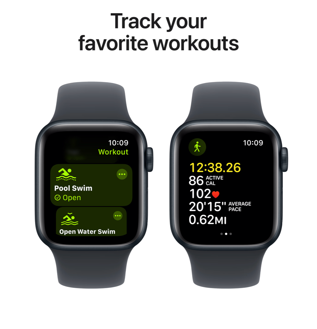 Apple Watch SE (2024) 4G 40mm Midnight Sportband M/L
