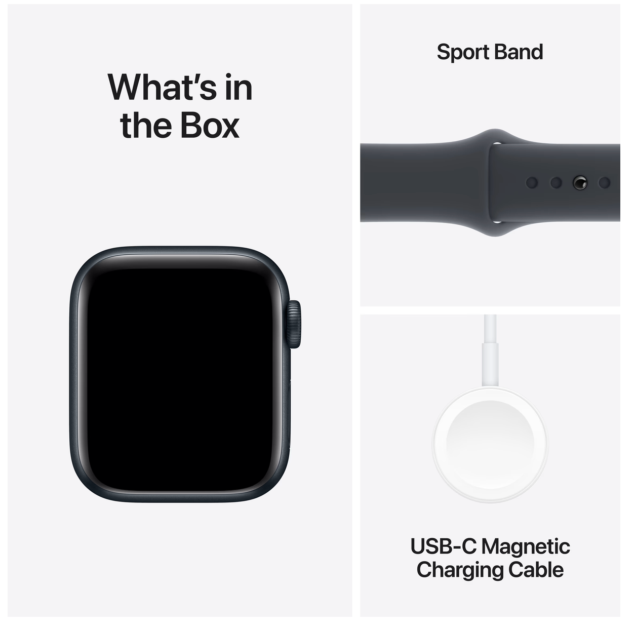 Apple Watch SE (2024) 4G 40mm Midnight Sportband M/L