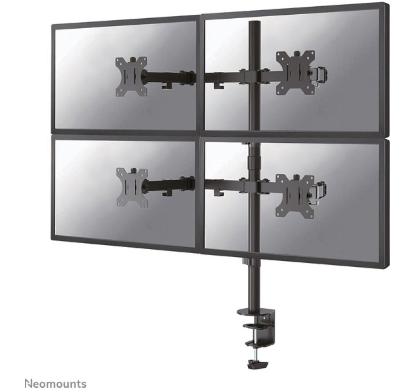 Neomounts FPMA-D550D4BLACK Monitorarm 4 schermen - 13-32" - 0-6 kg/scherm - zwart
