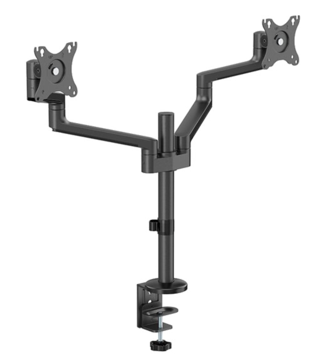 NeomountsNEXT Lite DS60-425BL2 Monitorarm 2 schermen - 17-27" - 0-8 kg/scherm - ruimtebesparend T-Rex model - 100% plasticvrije verpakking - zwart