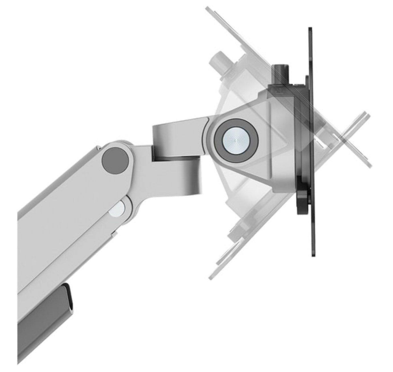 Neomounts NEXT Slim DS70-250SL1 Monitorarm 1 scherm - 17-35" - 1-9 kg (curved 8 kg) - gasveer - 180°-stop - Topfix - Easy Install-model - 100% plasticvrije verpakking - zilver