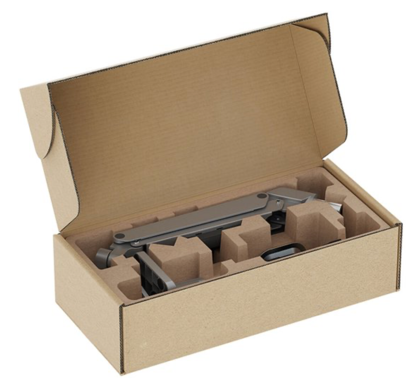 Neomounts NEXT Slim DS70-250SL1 Monitorarm 1 scherm - 17-35" - 1-9 kg (curved 8 kg) - gasveer - 180°-stop - Topfix - Easy Install-model - 100% plasticvrije verpakking - zilver