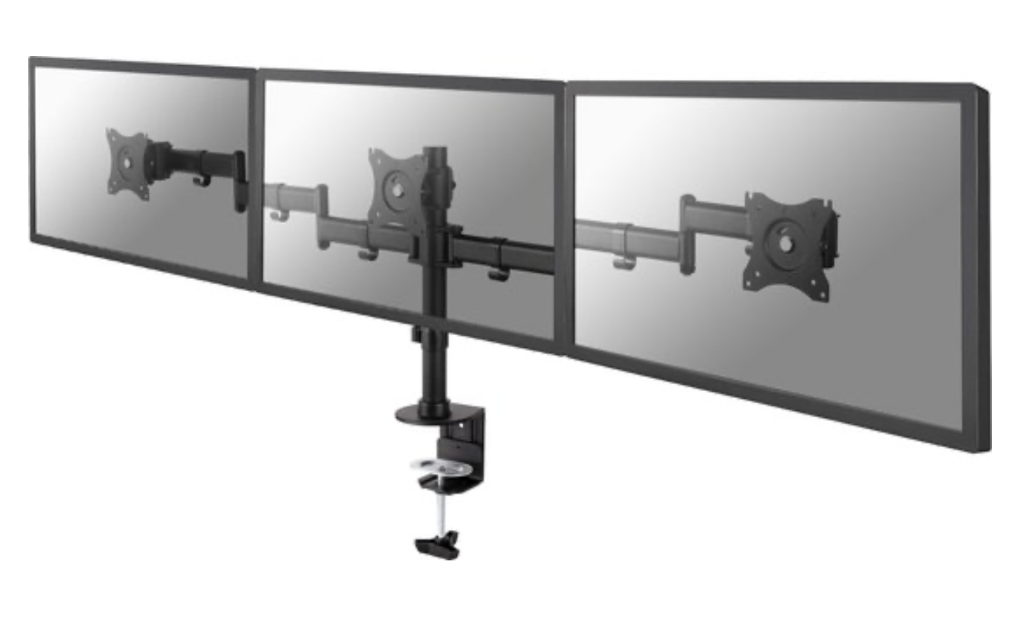 Neomounts NM-D135D3BLACK Monitorarm 3 schermen - 10-27" - 0-8 kg/scherm - zwart
