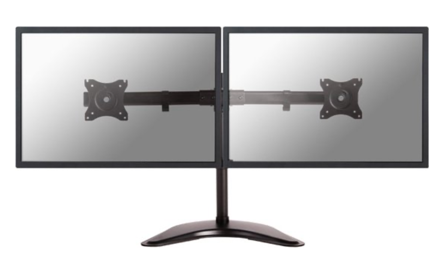 Neomounts NM-D335DBLACK Monitorstandaard 2 schermen 10-27" - 0-8 kg/scherm - zwart