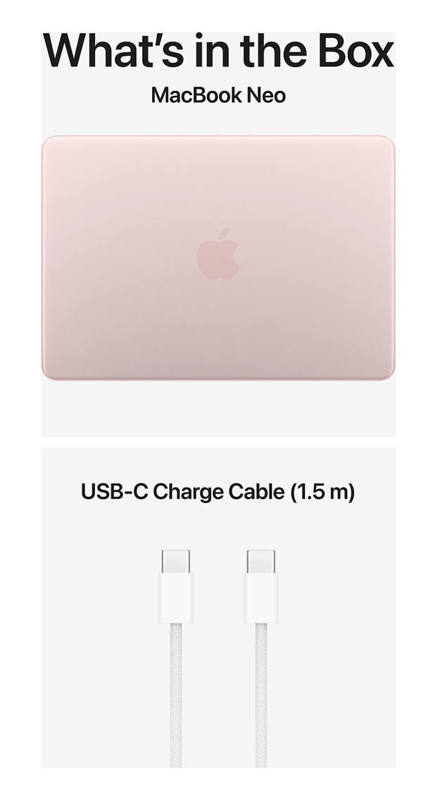 Apple MacBook Neo (2026) 13inch A18 Pro 8GB 512GB Touch ID Blush QWERTY