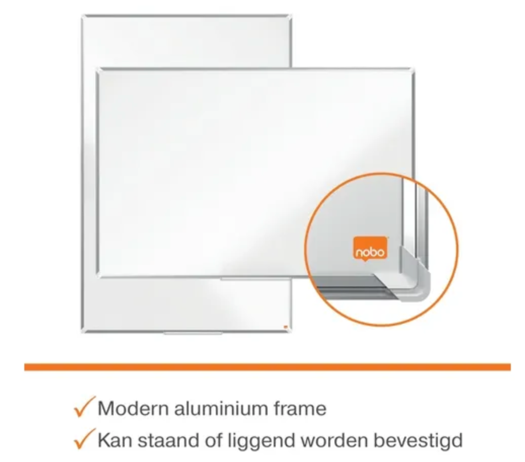 Nobo Premium Plus Widescreen magnetisch whiteboard, emaille, ft 89 x 50 cm