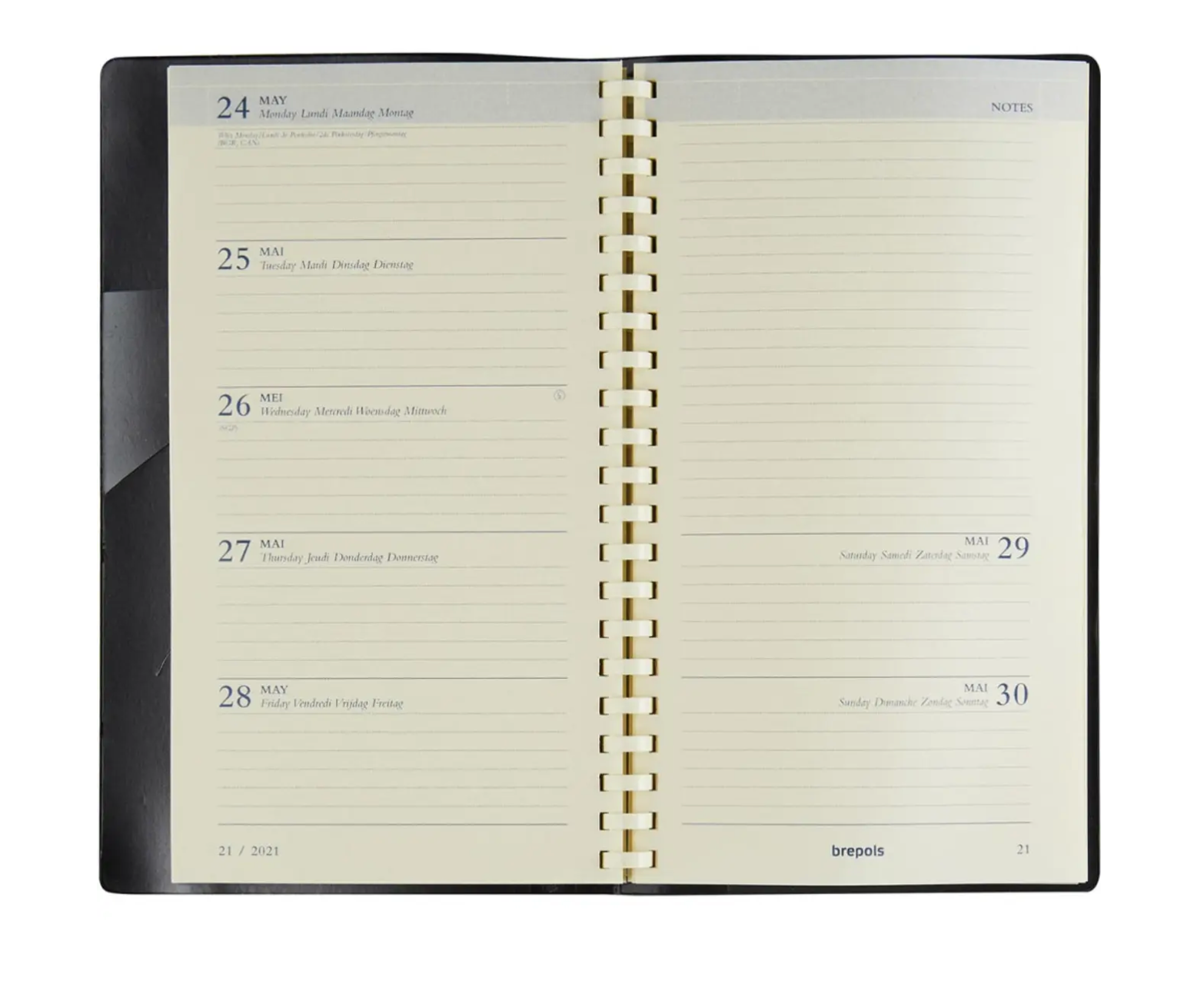 Brepols Notaplan Genova, zwart, 2026